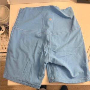 lululemon Light Blue Bike Shorts